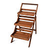 Stufenblumentopf aus Holz - braun 48/5