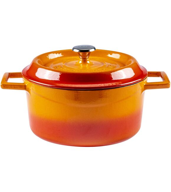 Runder Gusseisentopf, orange, Inhalt 4,5 l, Ø 24 cm LAVA Metal LVYTC24K2OR