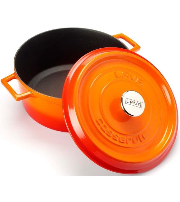 Gusseisentopf, orange, Volumen 6,7 l, Ø 28 cm LAVA Metal LVYTC28K2OR